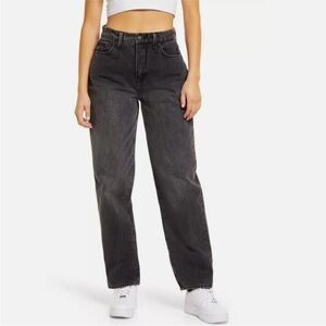 NWT Good American Good 90'S Relaxed Wide Leg Jeans Black 8/29